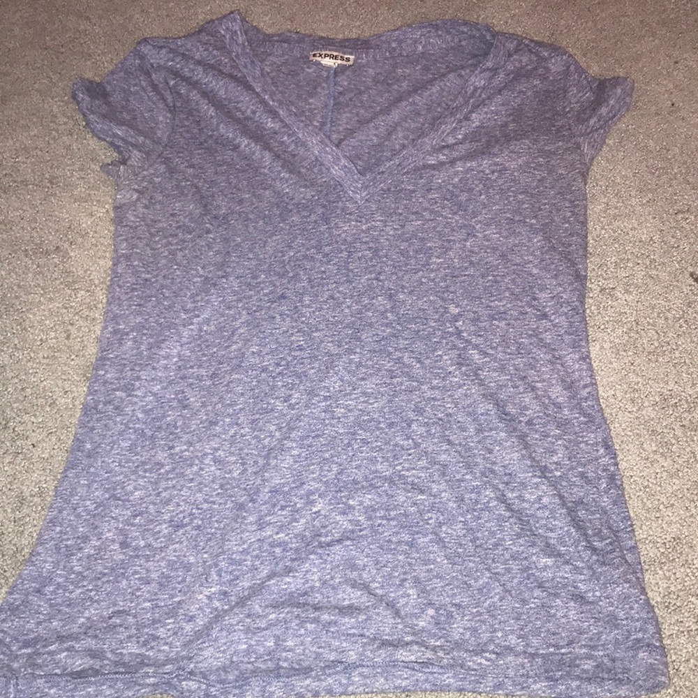 Express blue V Neck Top